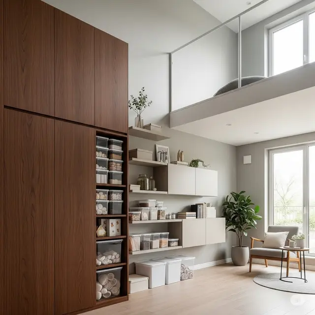 Interior Rumah 4x3 Mezzanine (Foto: Gemini AI)