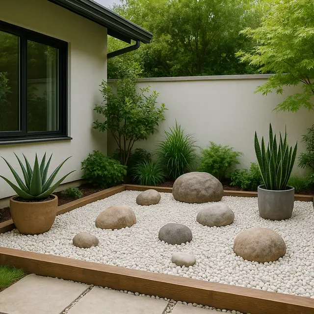 Model Taman Belakang Rumah Minimalis/Ilustrasi gambar AI