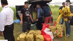 Sabu sebanyak 1 ton diamankan petugas di bangunan eks Hotel Mandalika, Anyer, Banten.