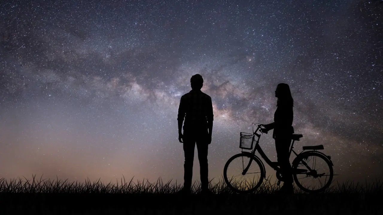 Ilustrasi pasangan cinta, romantis