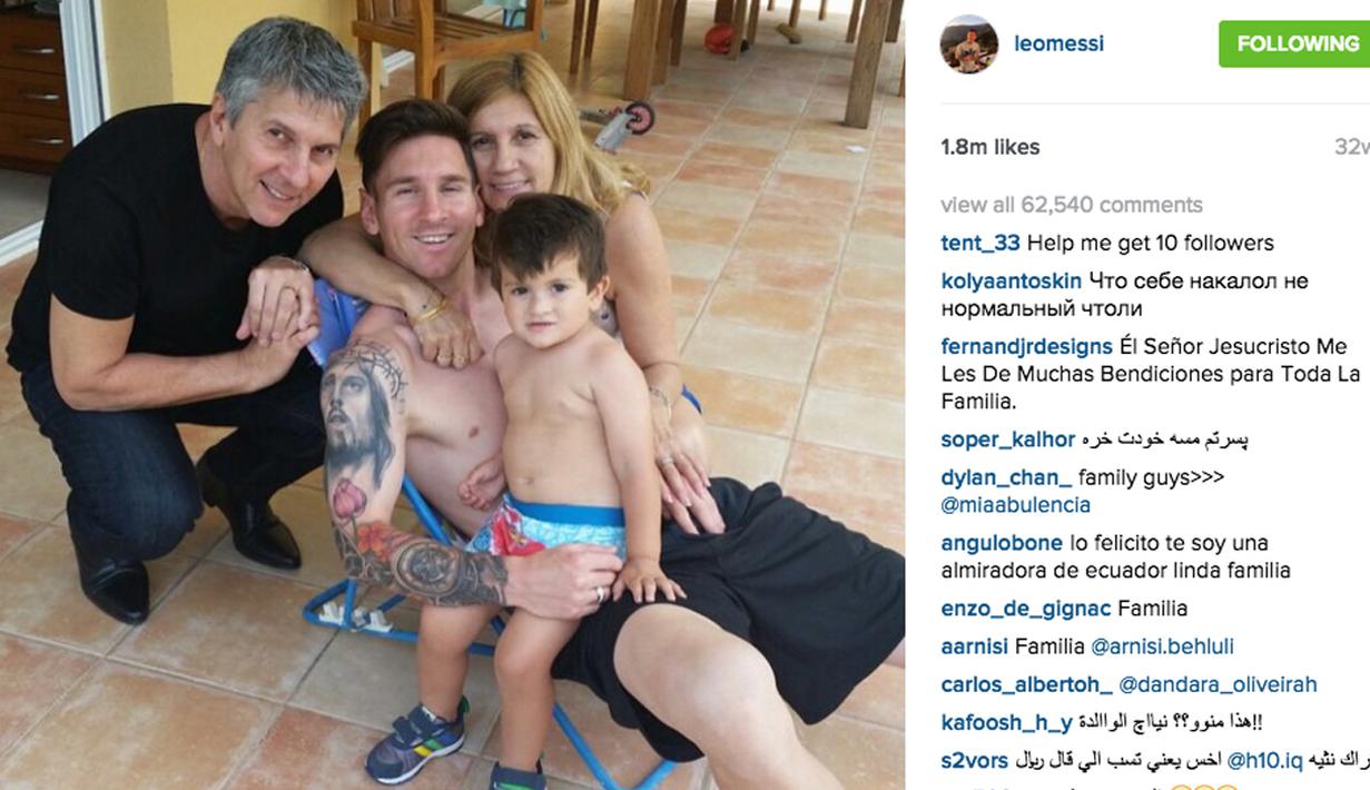 Bintang Barcelona, Lionel Messi memiliki 34,4 juta Followers di Instagram miliknya, Messi baru saja meraih gelar pemain terbaik 2015 dan telah mengoleksi 5 Ballon d'Or. (Photo/Instagram)