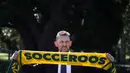 Saat ini, Timnas Australia berada di peringkat lima klasemen Grup C Kualifikasi Piala Dunia 2026. The Socceroos kalah dari Bahrain pada laga perdana dan imbang melawan Indonesia. (DAVID GRAY/AFP)