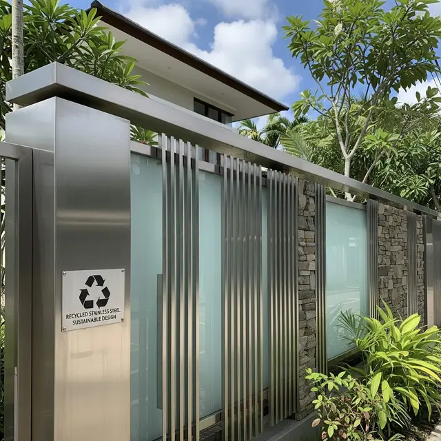 Pagar Rumah dari Besi Daur Ulang tapi Tetap Mewah