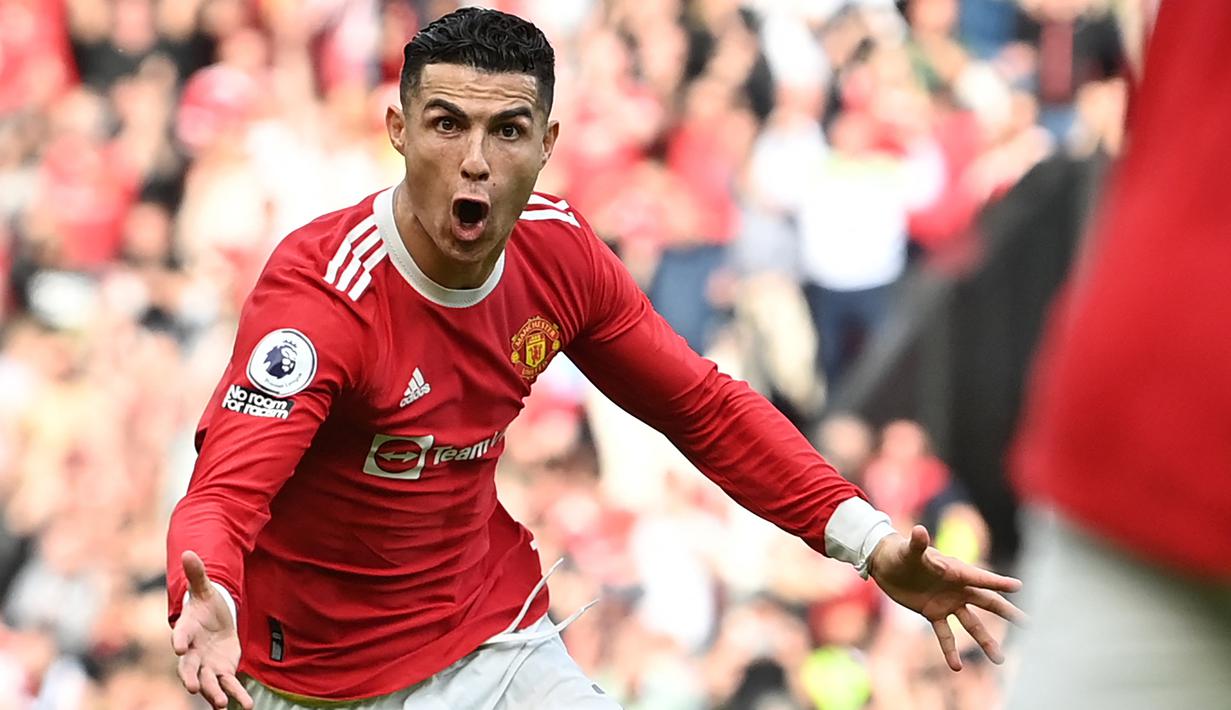 Hat-trick kontra Norwich adalah hat-trick ke-60 dalam karier profesional Ronaldo untuk klub dan timnas Portugal. Dari 60 hat-trick itu, 50 dia ciptakan di level klub. (AFP/Paul Ellis)