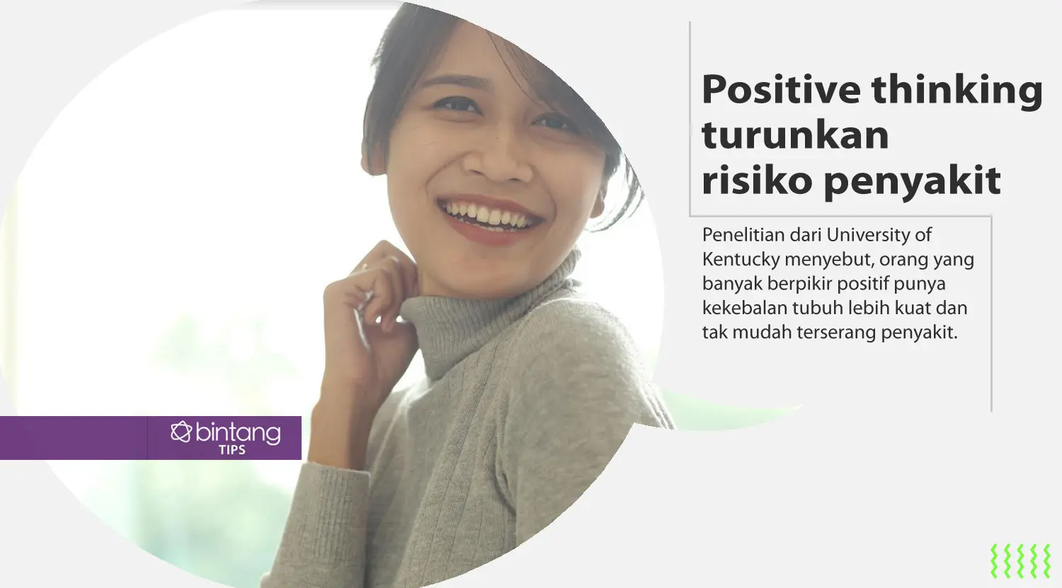 Positive thinking bikin hidup untung. (Foto: Daniel Kampua, Digital Imaging: Nurman Abdul Hakim/Bintang.com)