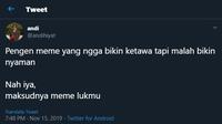 Plesetan kata meme (Sumber: Twitter/andihiyat)