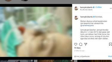 Rachel Maryam Alami Pendarahan Hebat Saat Melahirkan Sempat Dikabarkan Koma News Entertainment Fimela Com