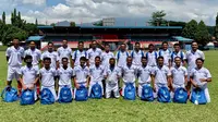 Kursus lisensi kepelatihan C AFC yang diikuti oleh bek Borneo FC, Wildansyah, dan digelar oleh PSSI di Kuningan, Jawa Barat. (Bola.com/Nandang Permana)