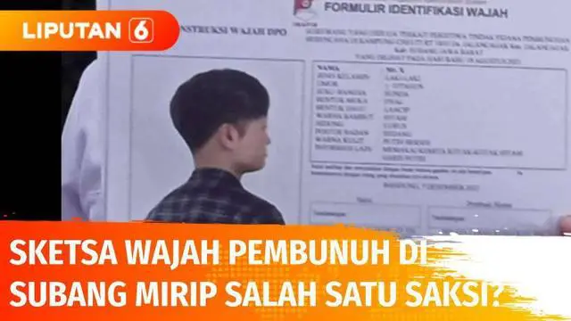 VIDEO: Sketsa Wajah Pelaku Pembunuhan Ibu dan Anak di Subang Mirip Salah Satu Saksi