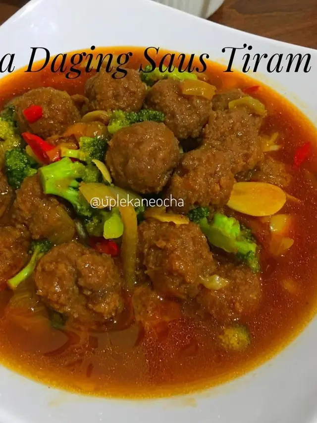 ilustrasi resep bola daging/cookpad