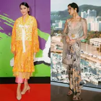 Lihat di sini beberapa potret inspirasi desain kebaya yang cocok untuk pesta dari para artis.