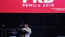 Ketua Umum PKB Muhaimin Iskandar atau Cak Imin memberi sambutan dalam konsolidasi calon legislatif Partai Kebangkitan Bangsa (PKB) Pemilu 2019 sekaligus haul Abdurrahman Wahid, Gus Dur di Balai Sarbini, Jakarta, Senin (17/12). (Liputan6.com/Faizal Fanani)