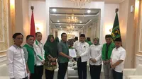 PPP resmi mendeklarasikan dukungannya kepada pasangan Lalu Muhammad Iqbal-Dhamayanti Putri (Dinda) atau Lalu Iqbal-Dinda dalam Pemilihan Gubernur Nusa Tenggara Barat (NTB) atau Pilgub NTB. (Tim Merdeka).