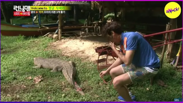 Lee Kwang Soo di Taman Safari. (SBS via tangkapan layar YouTube/ Snack)