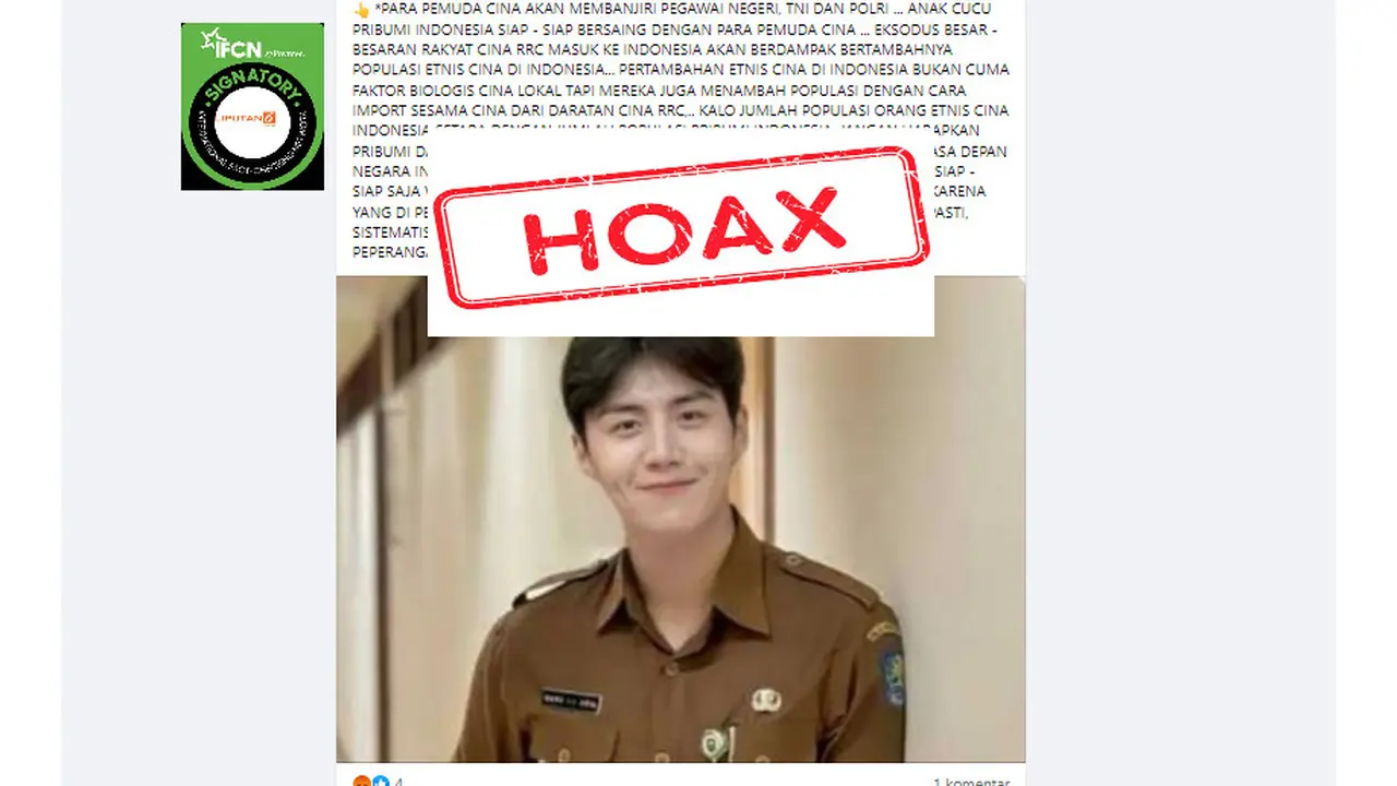 Tangkapan layar salah satu hoaks seputar PNS