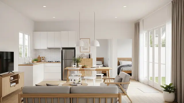 8 Desain Rumah Sederhana 1 Lantai 2 Kamar untuk Keluarga Muda, Fungsional & Nyaman