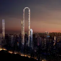 Tak mau ketinggalan dari Dubai, New York bikin gedung pencakar langit berbentuk huruf U. (Via: designboom.com)