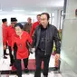 Ketua Umum DPP PDI Perjuangan (PDIP) Megawati Soekarnoputri menghadiri acara pengambilan pengucapan sumpah janji jabatan pengurus DPP PDIP masa bakti 2019-2024 diperpanjang hingga 2025. (Ady Anugrahadi).