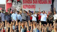 Jokowi terus melakukan kampanye di sejumlah wilayah. Di Bojong Gede, Jokowi disambut ribuan massa (Liputan6.com/Herman Zakharia)
