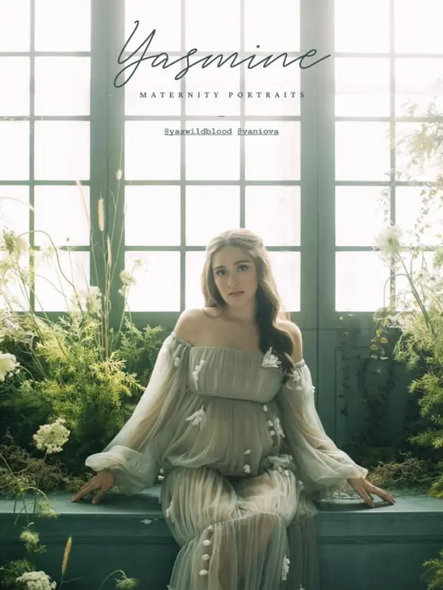 9 Gaya Maternity Shoot Yasmine Wildblood Kompak Kenakan Dress Bersama Kedua Putrinya, Semuanya Cantik Bak Bidadari