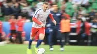 Striker tim nasional Inggris, Wayne Rooney. (AFP/Jeff Pachoud)