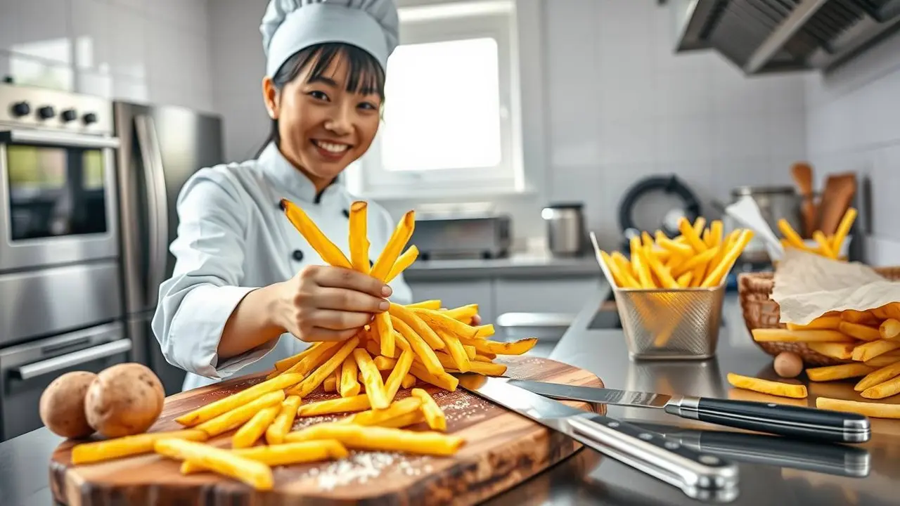 cara membuat kentang goreng