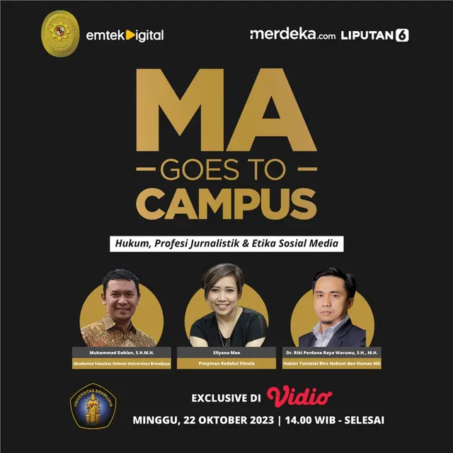 Sudah Tak Sabar Mengikuti Keseruan MA Goes To Campus di Malang Hari Ini? Tonton Langsung Hanya Vidio.com!