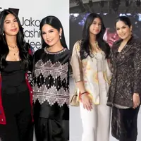 Di gelaran Jakarta Fashion Week 2025, Annisa Pohan dan putrinya, Almira Tunggadewi, mencuri perhatian dengan penampilan yang serasi dan memukau. [@annisayudhoyono].