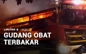 Kebakaran Gudang Obat Dekat Permukiman, Warga Berhamburan