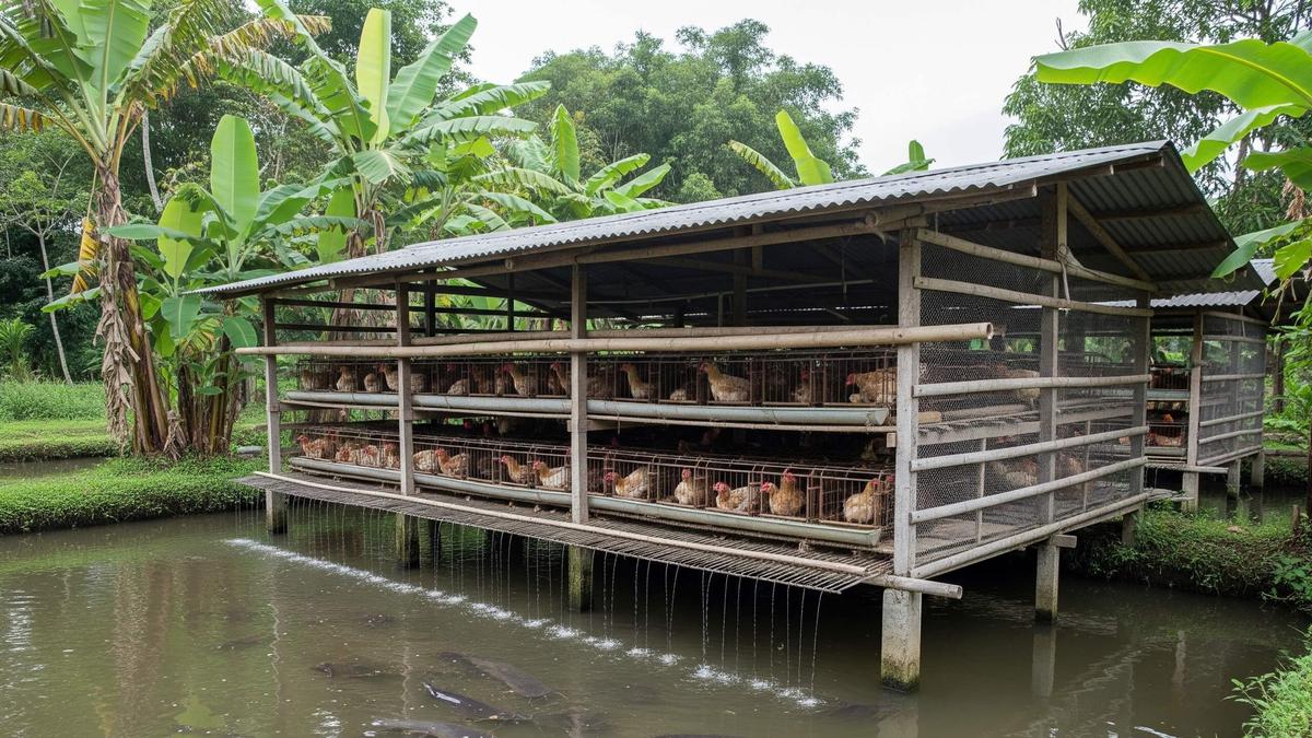 7 Model Kandang Ayam dan Kolam Ikan Sistem Mina, Ternak Ganda di Lahan Kecil
