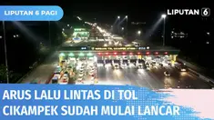 Arus lalu lintas terpantau lancar di Tol Cikampek meski kemarin sempat terjadi kemacetan lantaran banyak kendaraan yang kehabisan saldo e-Toll. Sementara di Gerbang Tol Palimanan, situasi ramai lancar.