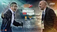 Uruguay vs Rusia (Liputan6.com/Abdillah)