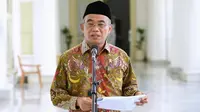 Menko PMK Muhadjir Effendy usai Rapat Terbatas Persiapan Idulfitri 1443 Hijriah di Istana Kepresidenan Bogor, Jawa Barat, Rabu (6/4/2022). (Dok Biro Pers Sekretariat Presiden RI)