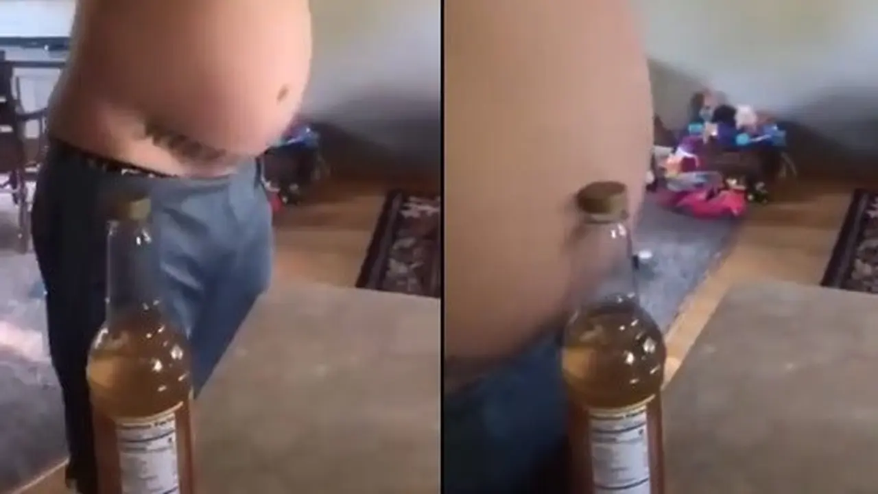 Bottle Cap Challenge menggunakan perut