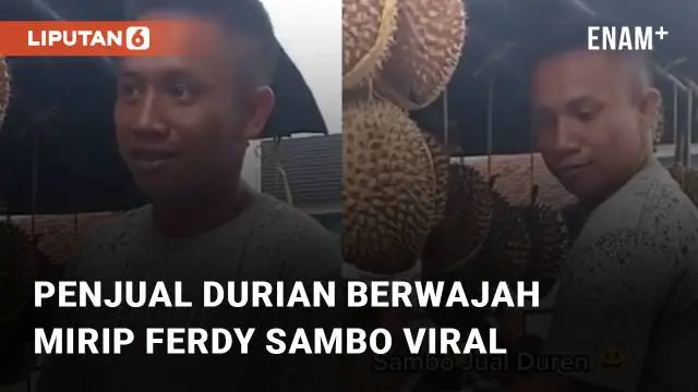 Seorang penjual durian memiliki wajah seperti Ferdy Sambo mengundang perhatian