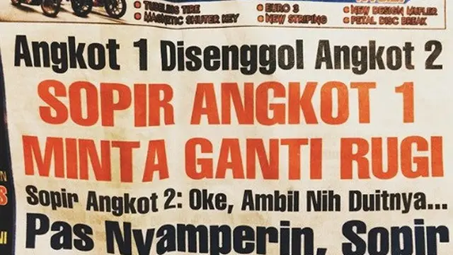 Judul koran nyeleneh