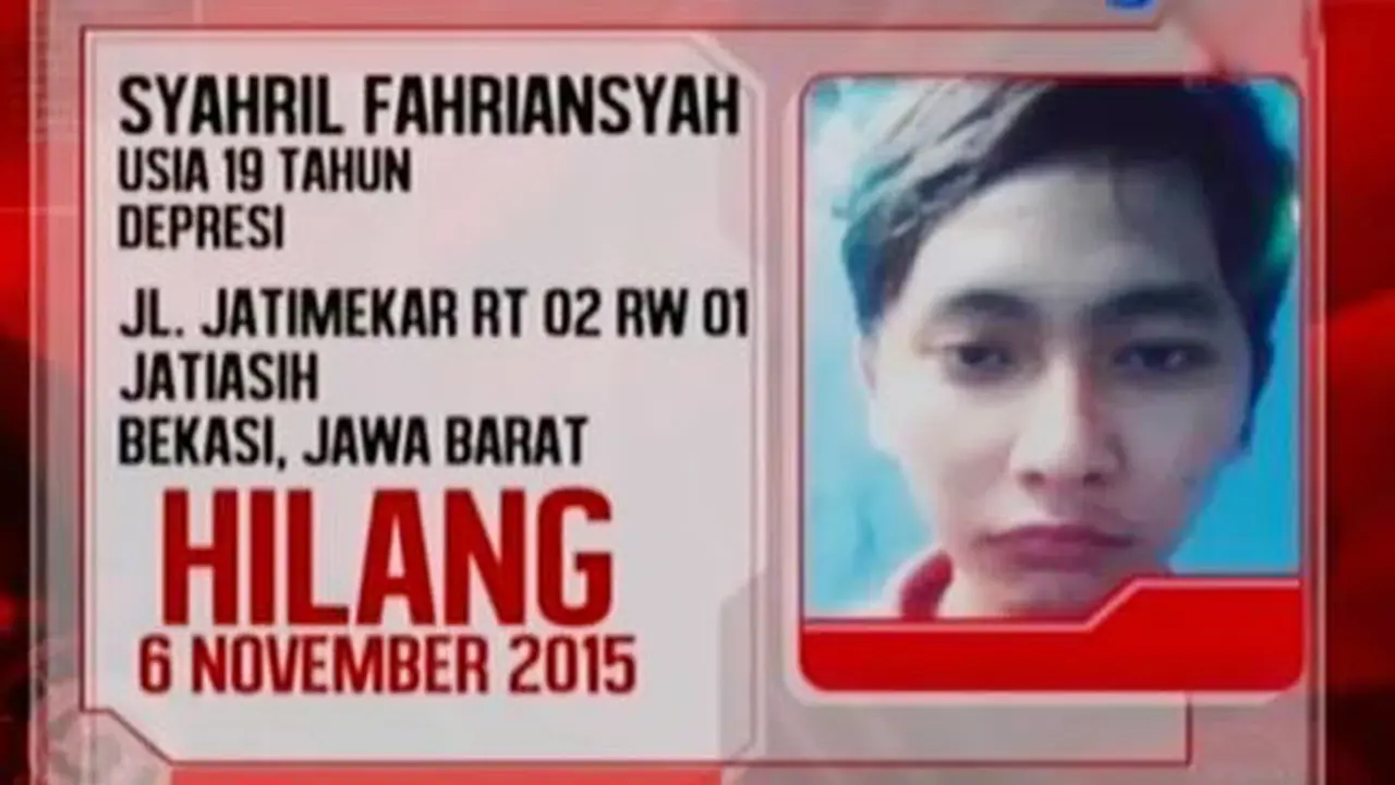 Info Orang Hilang: Syahril, Kamu Pergi Kemana ?