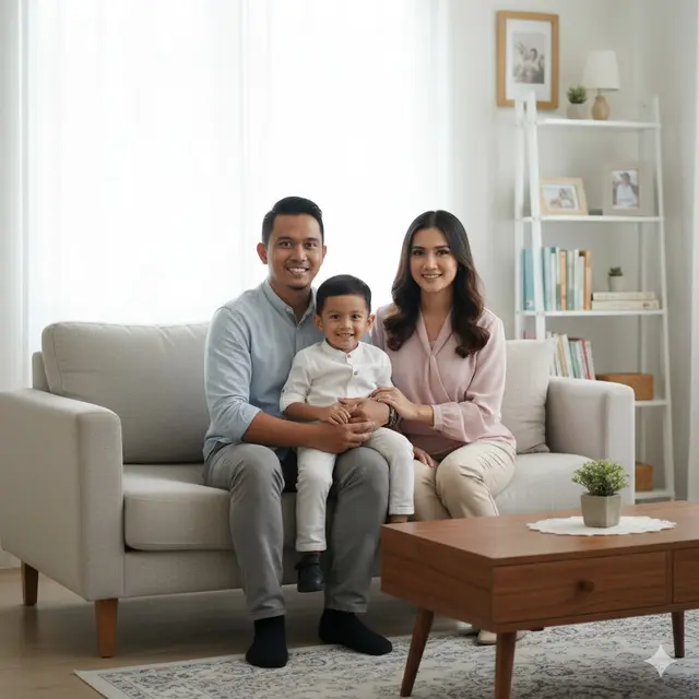 7 Ide Prompt Gemini AI Foto Keluarga Bertiga, Hasil Realistis & Estetik Ala Photoshoot Profesional
