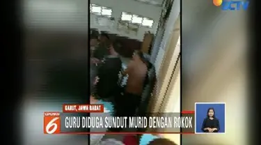 Seorang guru di Garut dilaporkan wali murid karena diduga telah menghukum murid dengan menyundutkan rokok, lantaran sang murid tidak mengerjakan PR dan belum bisa berhitung.