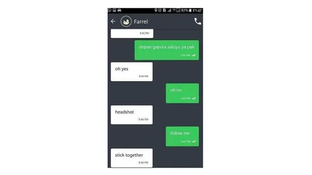 Chat Akrabnya Driver Ojek Online dan Pelanggan Ini Bikin Cengar-cengir