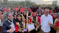 Pemenang Lomba marching Center Point marching dan drumband competition 2023 (Arfandi Ibrahim/Liputan6.com)