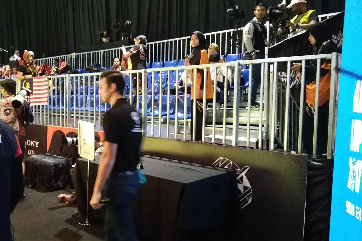 Tribune media di lokasi cabang olahraga pencak silat di SEA Games 2017