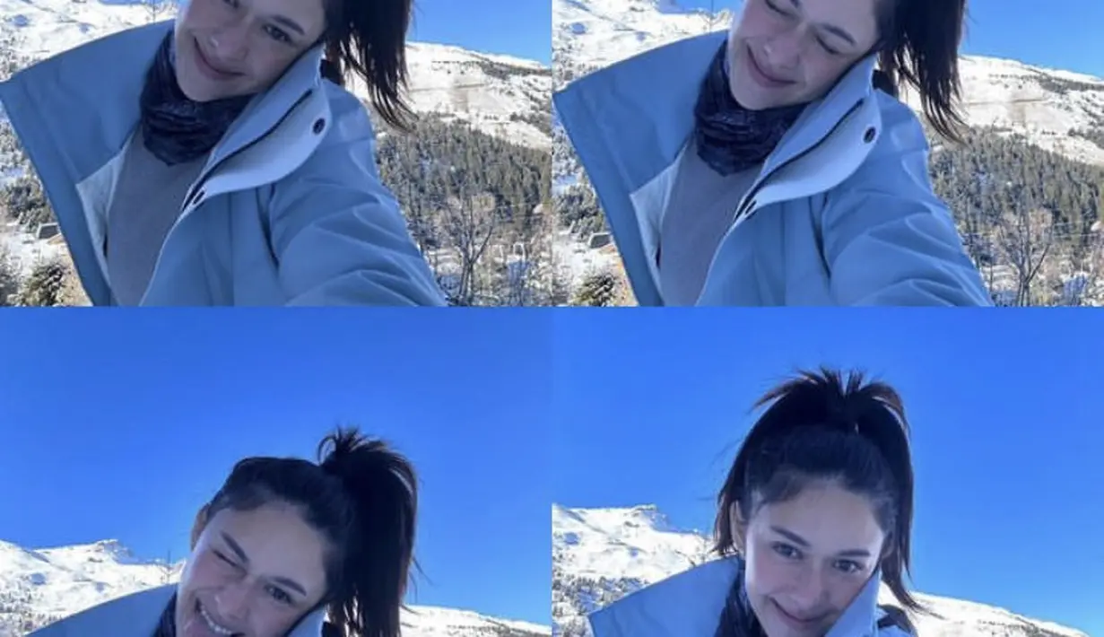 Saat berlibur, Nana juga tampil tanpa makeup namun tetap memesona. Bahkan tatanan rambutnya cukup messy dengan ikat belakangnya. (@nanamirdad_)