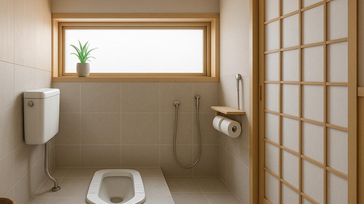 10 Desain Kamar Mandi 1,5 x 1,5 Meter Kloset Jongkok Gaya Jepang Minimalis, Cocok untuk Rumah Mungil