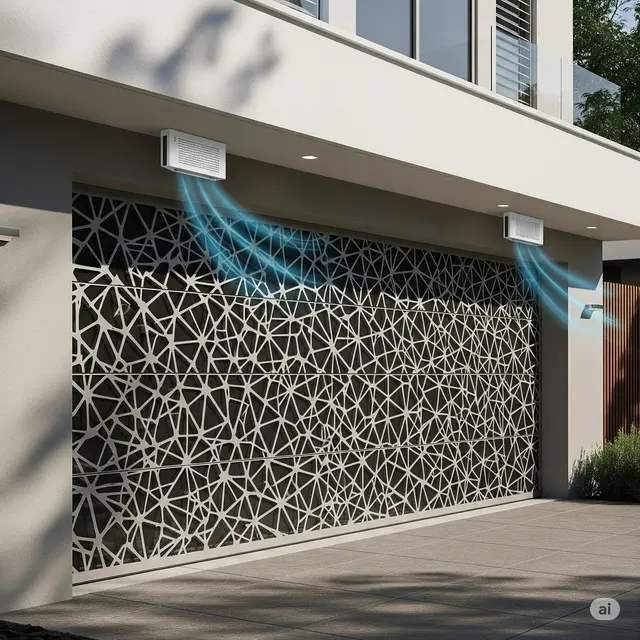 Model Pintu Garasi Besi Minimalis Terbaru. Foto: Gemini