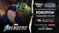 Nonton Game Bareng Pokopow Marvel's Avengers di Vidio. Setiap Rabu, pukul 19.00 WIB. (Sumber: Vidio)