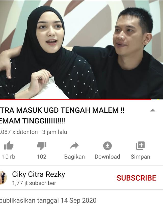 Unggahan Citra Kirana. (Foto: YouTube Ciky Citra Rezky)