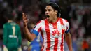 5. Radamel Falcao - Pemain asal Kolombia ini dikenal sangat tajam dan menjadi mesin gol Atletico Madrid pada 2011-2013. Falcao menorehkan 70 gol dari 91 penampilannya serta membawa Atletico meraih Copa del Rey 2012/13, Liga Europe 2011/12 dan Super Cup 2012. (AP Photo/Claude Paris)