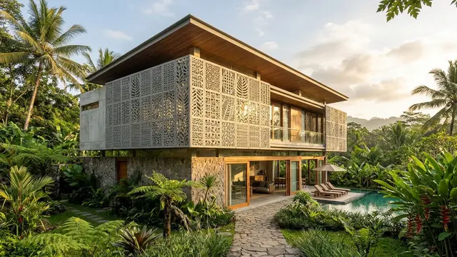 Desain Rumah dengan Secondary Skin untuk Mengurangi Panas Matahari Sore
