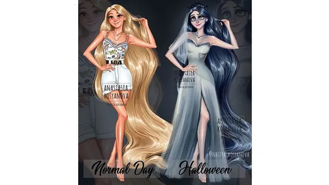 Begini Jadinya Jika 7 Putri Disney Berbusana untuk Halloween, Bikin Pangling